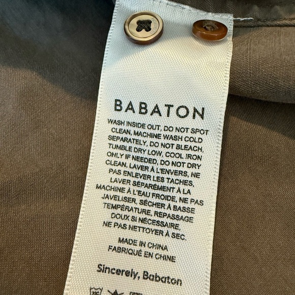 Babaton 2XL Utility Shirt Jacket Olive Green Tencel Lyocell Oversized Aritizia - Picture 8 of 13